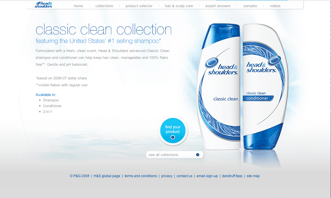 Head & Shoulders footer
